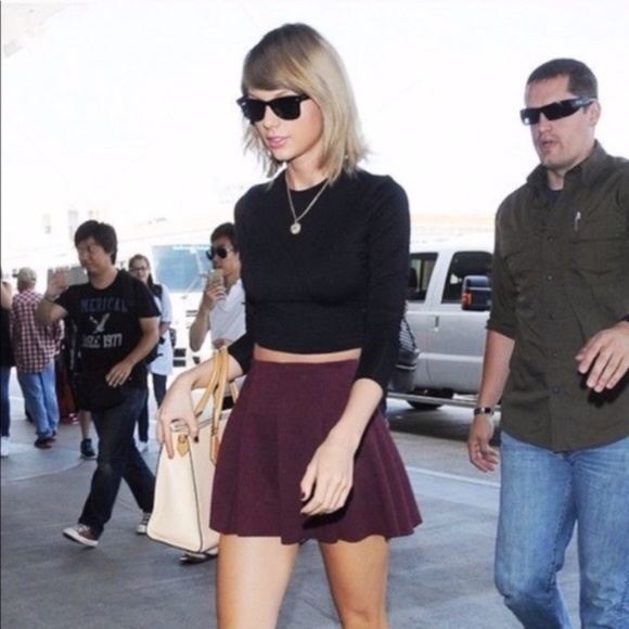 **3/$20** - H&M Divided Deep Purple Skater Fit & Flare Circle Skirt, Sz XS - Picture 2 of 7